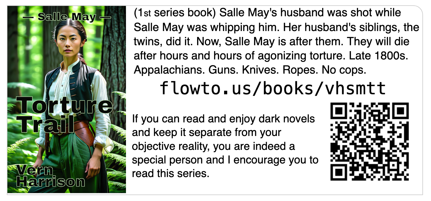 "Salle May; Torture Trail" novel description